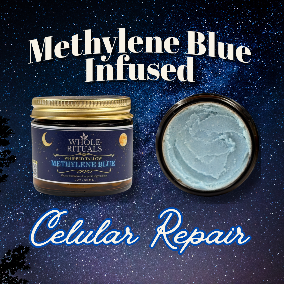 Whipped Methylene Blue Tallow Balm – Skin Repair Moisturizer